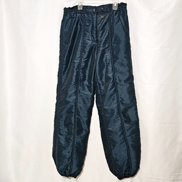 🛑 Europa by Helly Hansen Womens Shimmery Green Teal Snow Ski Pants Size 10